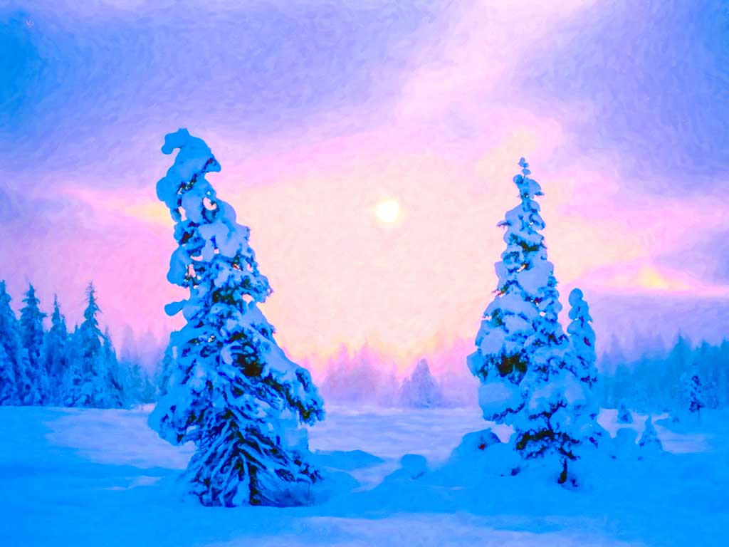 Winter Snowy; by Wiesław Sadurski