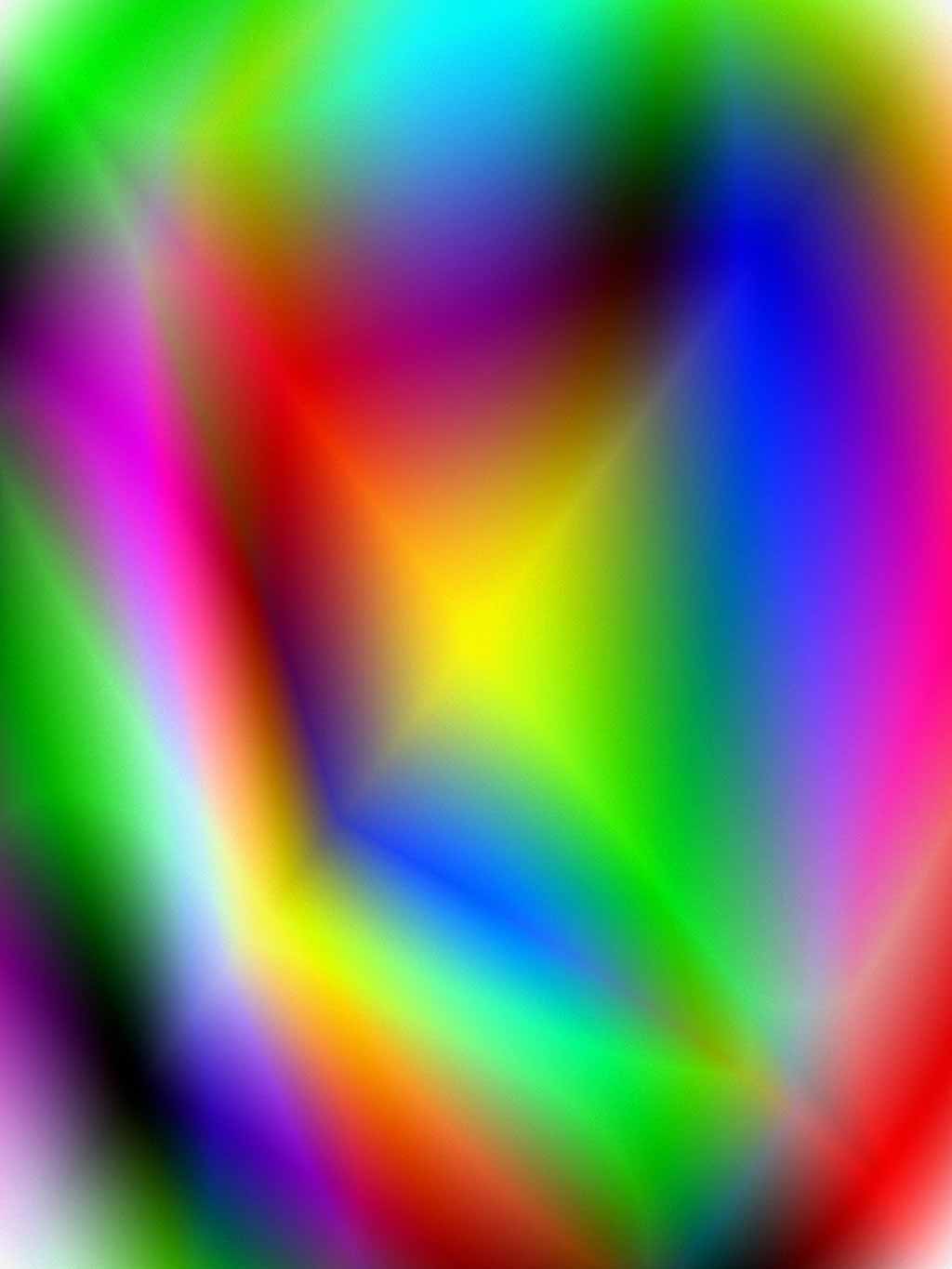 Crystalline runs of pure strong colors; laser computer graphic by Wiesław Sadurski