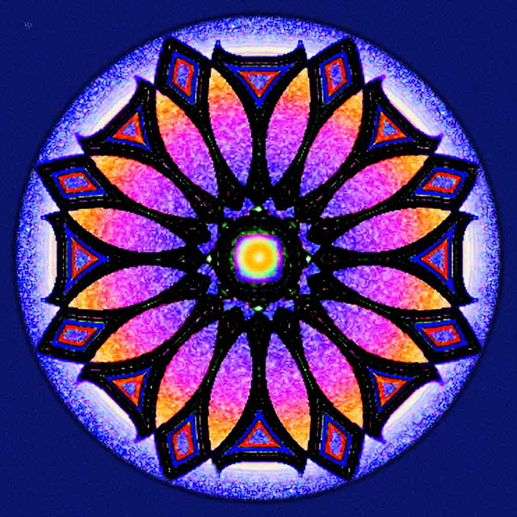 Flower Mandala, Art Canvas Print by Wiesław Sadurski